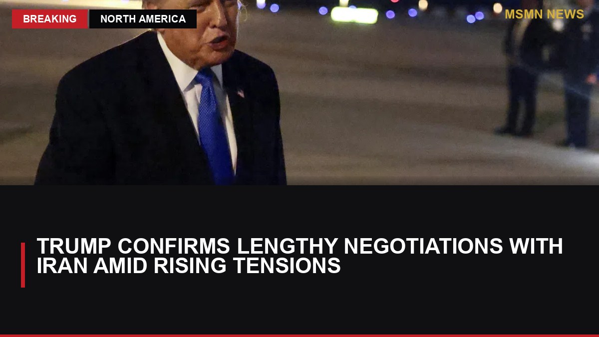 Trump Confirms Lengthy Negotiations with Iran Amid Rising Tensions: MSMN News — image from Straits Times World
