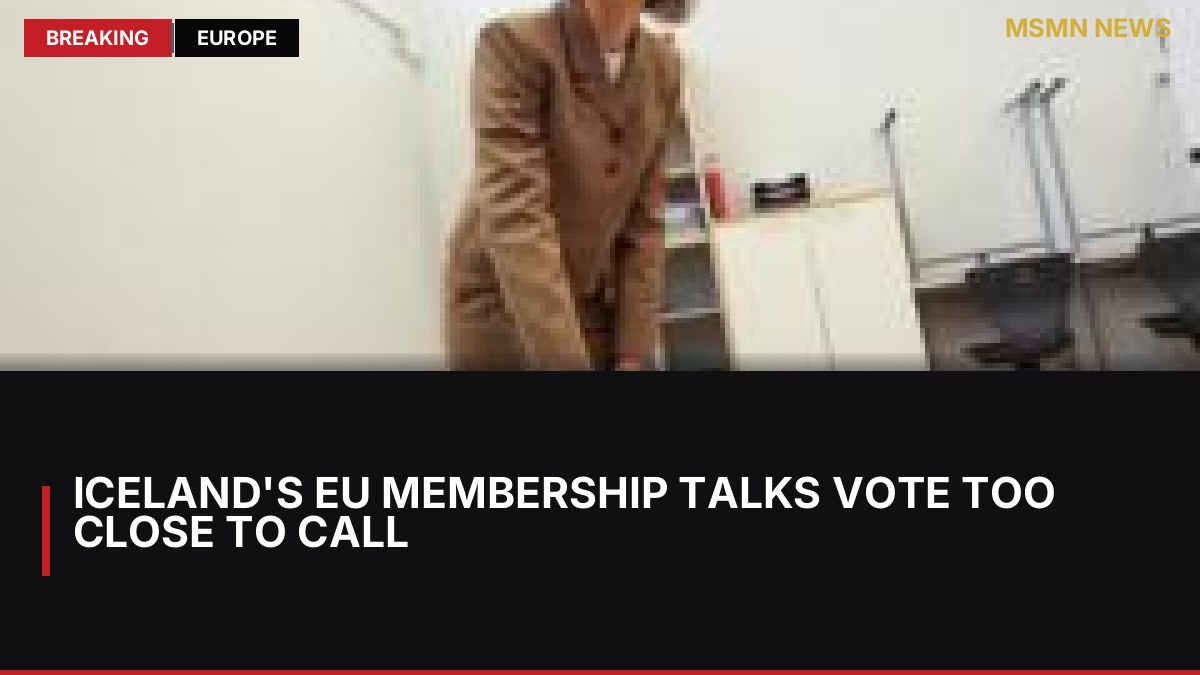 Iceland's EU Membership Talks Vote Too Close to Call: MSMN News — image from BBC World