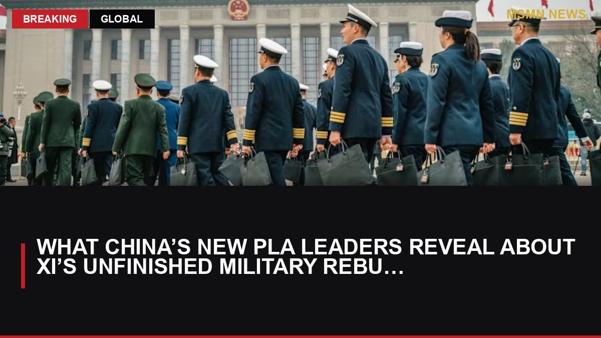 What China’s new PLA leaders reveal about Xi’s unfinished military rebuild: MSMN News — image from Channel News Asia
