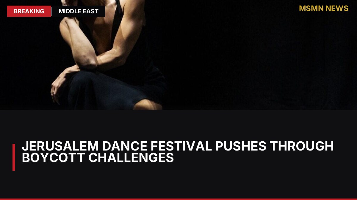 Jerusalem Dance Festival Pushes Through Boycott Challenges: MSMN News — image from Times of Israel