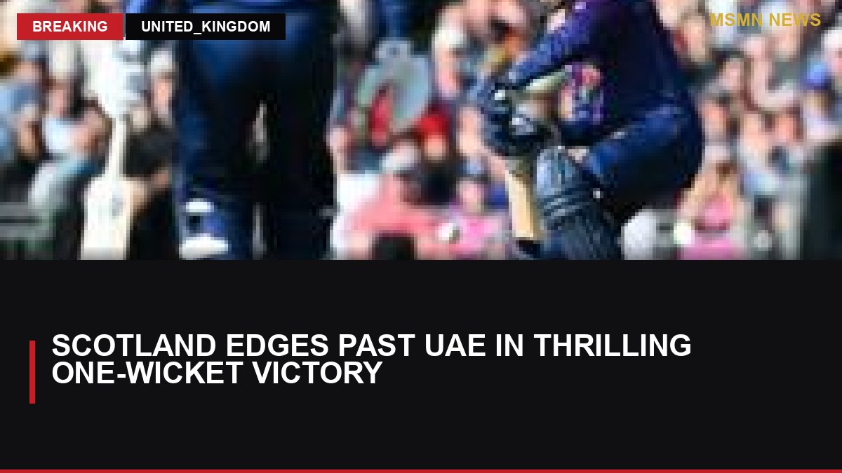 Scotland Edges Past UAE in Thrilling One-Wicket Victory: MSMN News — image from BBC Sport