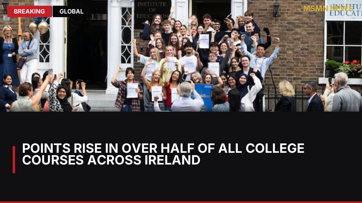Points rise in over half of all college courses across Ireland: MSMN News — image from Irish Times
