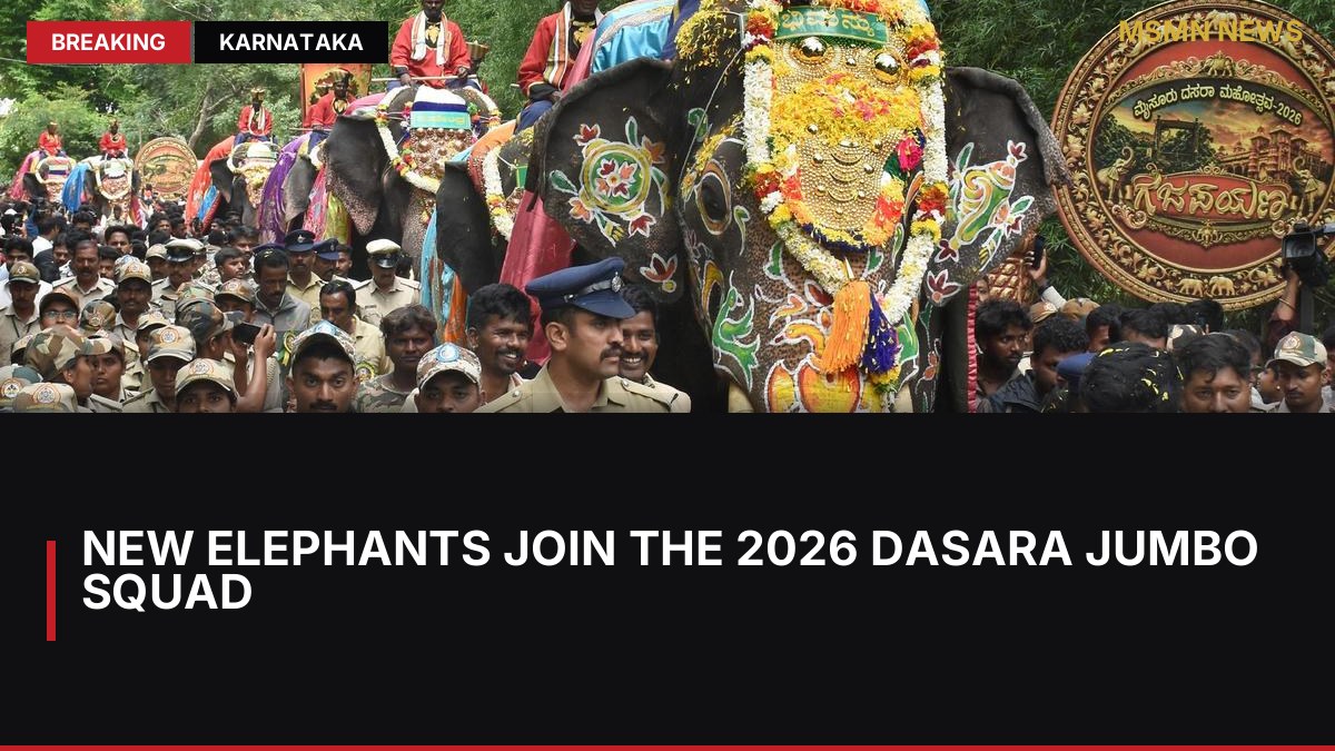 New Elephants Join the 2026 Dasara Jumbo Squad: MSMN News — image from The Hindu National