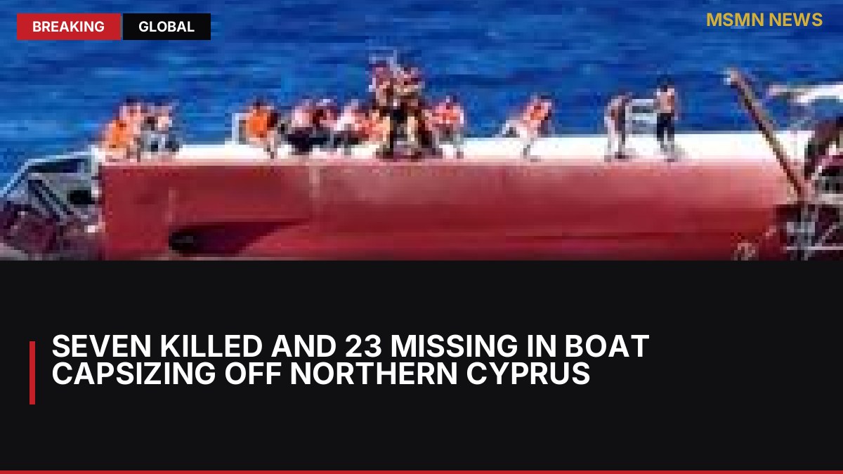 Seven killed and 23 missing in boat capsizing off northern Cyprus: MSMN News — image from BBC World