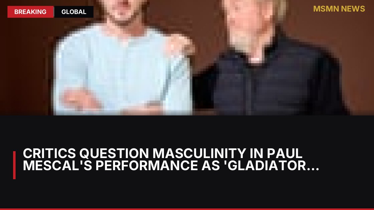 Critics Question Masculinity in Paul Mescal's Performance as 'Gladiator II' Struggles: MSMN News — image from Guardian Culture