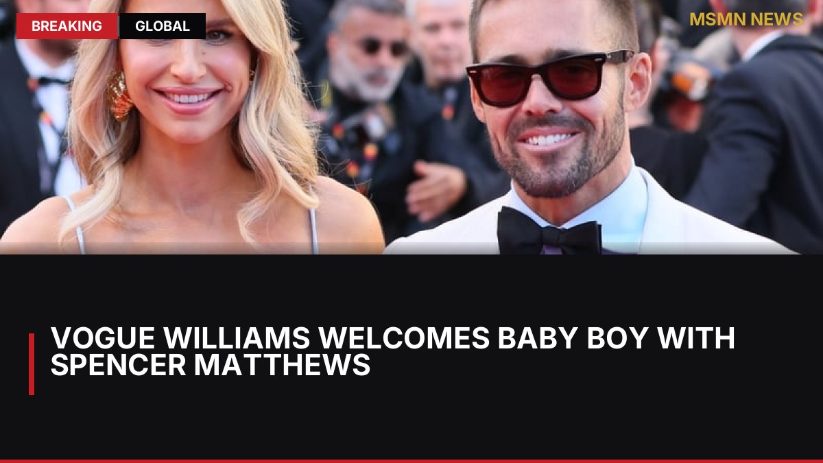 Vogue Williams welcomes baby boy with Spencer Matthews: MSMN News — image from RTE News