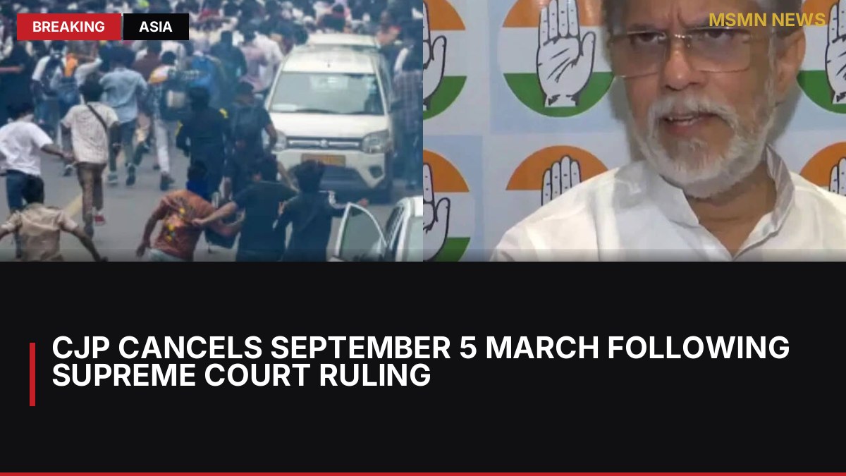 CJP Cancels September 5 March Following Supreme Court Ruling: MSMN News — image from Times of India