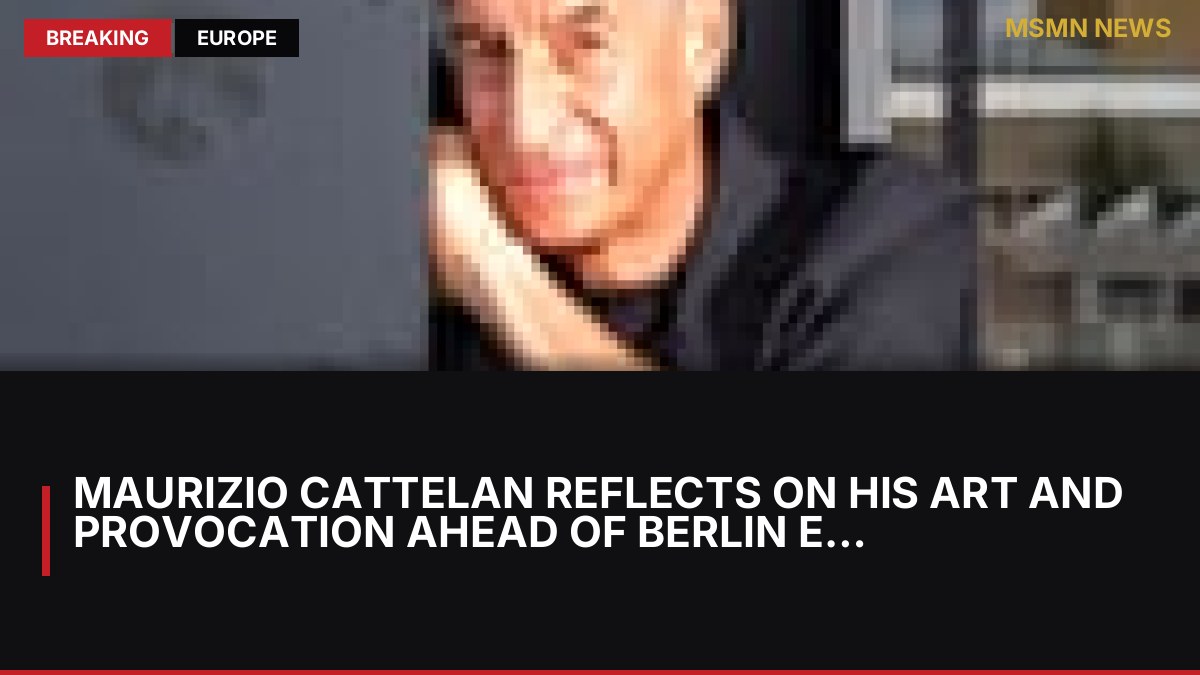 Maurizio Cattelan Reflects on His Art and Provocation Ahead of Berlin Exhibition: MSMN News — image from Guardian UK