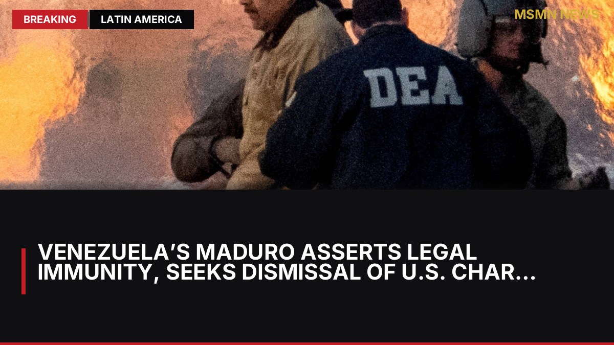 Venezuela’s Maduro Asserts Legal Immunity, Seeks Dismissal of U.S. Charges: MSMN News — image from Japan Times