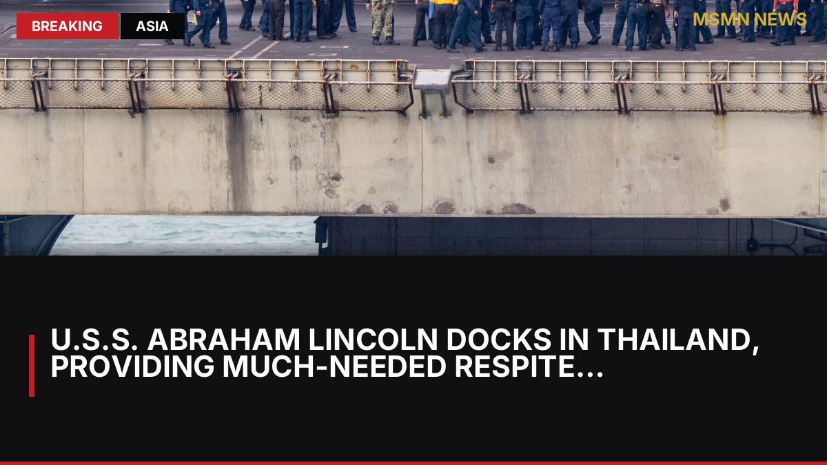 U.S.S. Abraham Lincoln Docks in Thailand, Providing Much-Needed Respite for Crew: MSMN News — image from NYT World