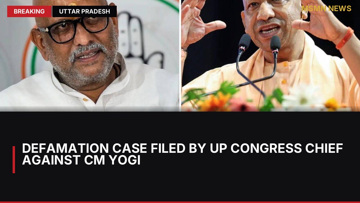 Defamation Case Filed by UP Congress Chief Against CM Yogi: MSMN News — image from Times of India
