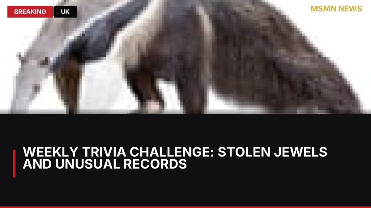 Weekly Trivia Challenge: Stolen Jewels and Unusual Records: MSMN News — image from Guardian UK