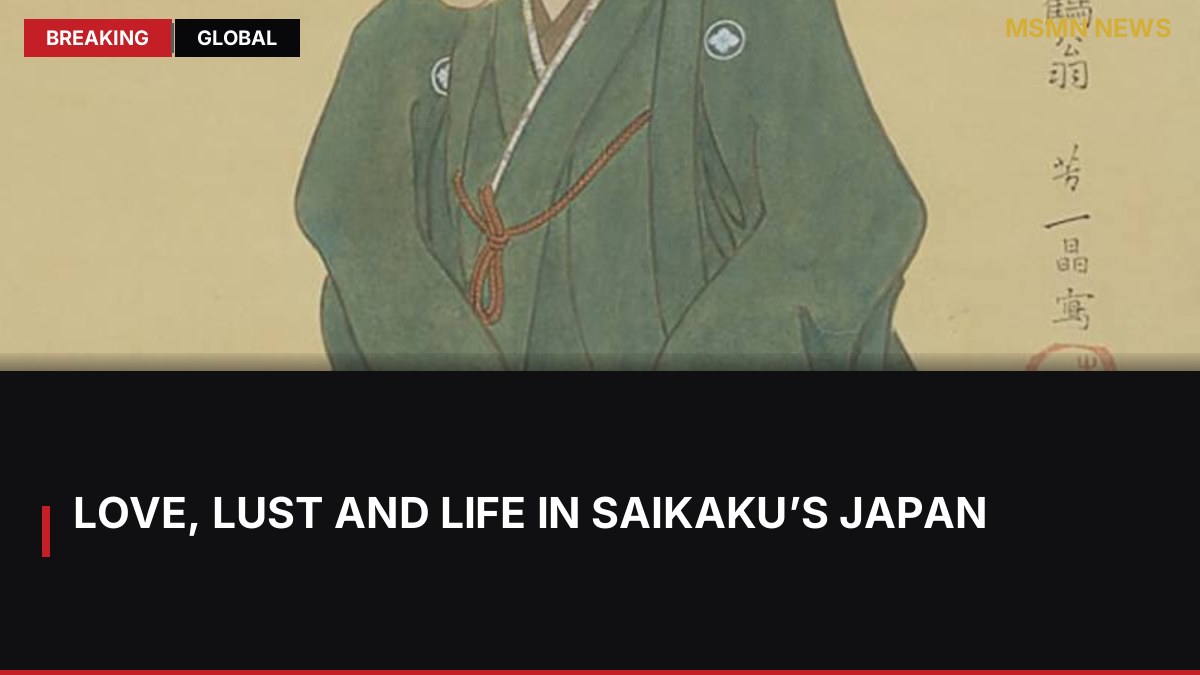 Love, lust and life in Saikaku’s Japan: MSMN News — image from Japan Times