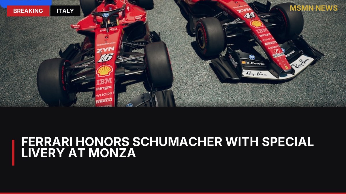 Ferrari Honors Schumacher with Special Livery at Monza: MSMN News — image from ABC Australia