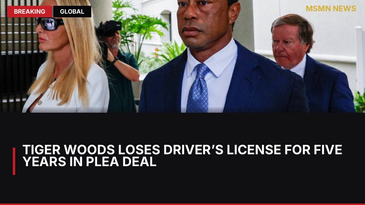 Tiger Woods Loses Driver’s License for Five Years in Plea Deal: MSMN News — image from Japan Times