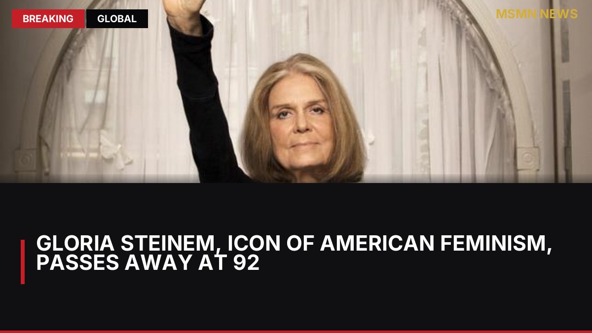 Gloria Steinem, Icon of American Feminism, Passes Away at 92: MSMN News — image from Le Monde English