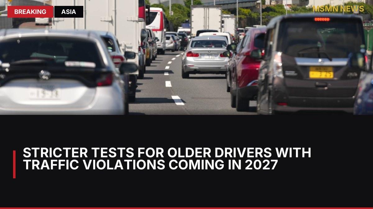 Stricter Tests for Older Drivers with Traffic Violations Coming in 2027: MSMN News — image from Japan Times