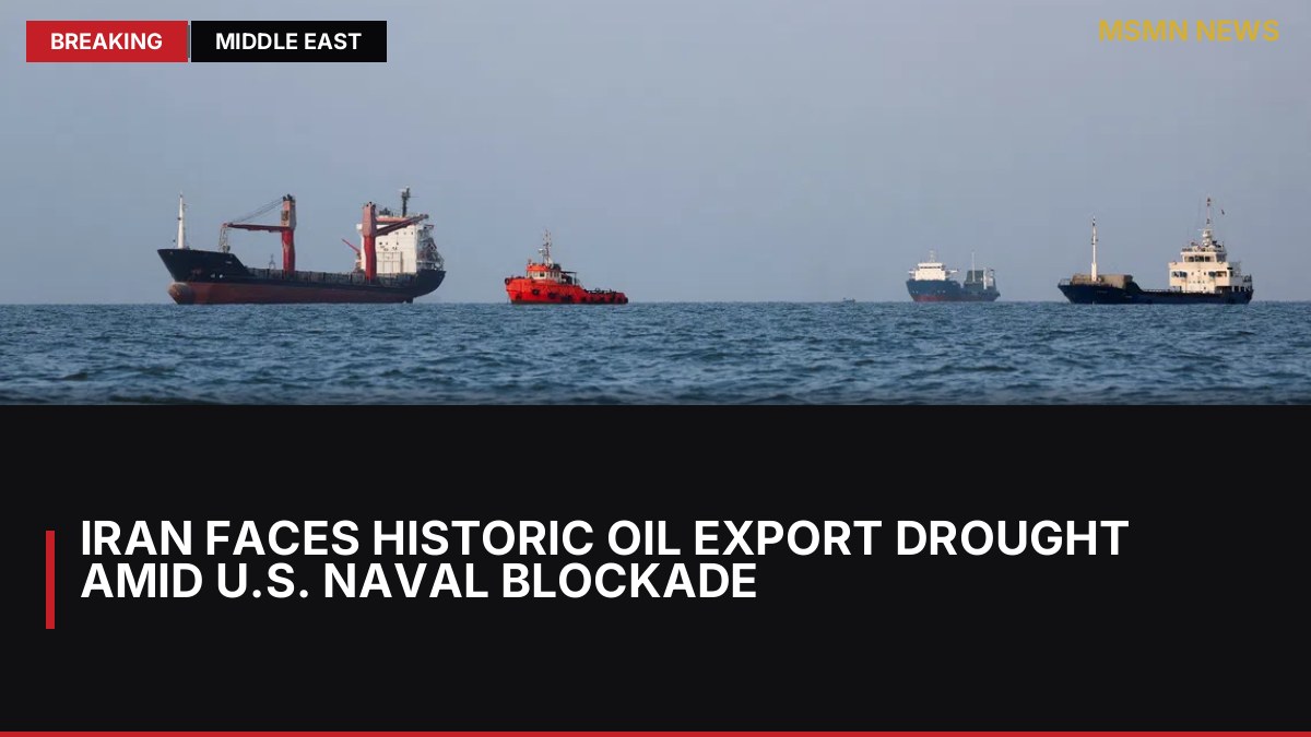 Iran Faces Historic Oil Export Drought Amid U.S. Naval Blockade: MSMN News — image from Straits Times World