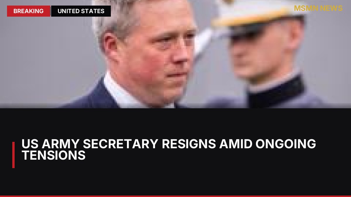 US Army Secretary Resigns Amid Ongoing Tensions: MSMN News — image from BBC World