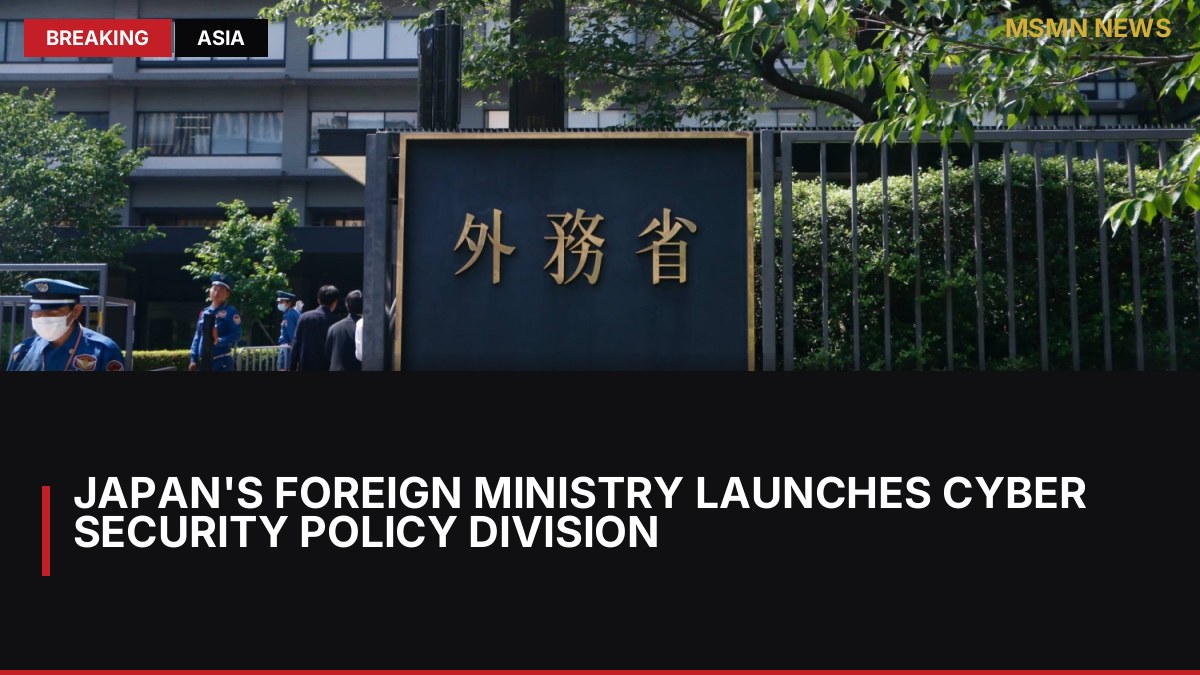 Japan's Foreign Ministry Launches Cyber Security Policy Division: MSMN News — image from Japan Times