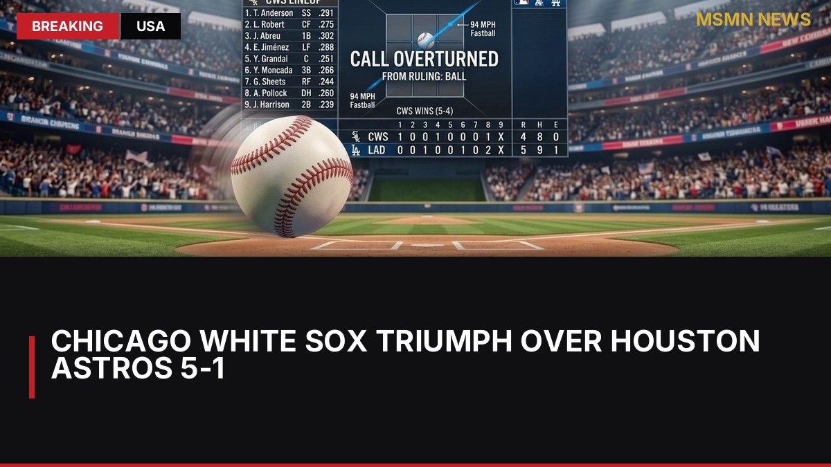 Chicago White Sox Triumph Over Houston Astros 5-1: MSMN News — image from Clarin Argentina