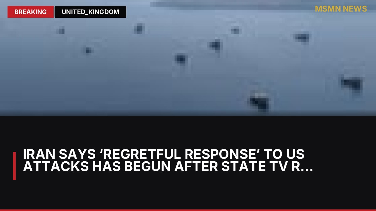 Iran says ‘regretful response’ to US attacks has begun after state TV reports four killed at wedding in Sirik: MSMN News — image from Guardian UK